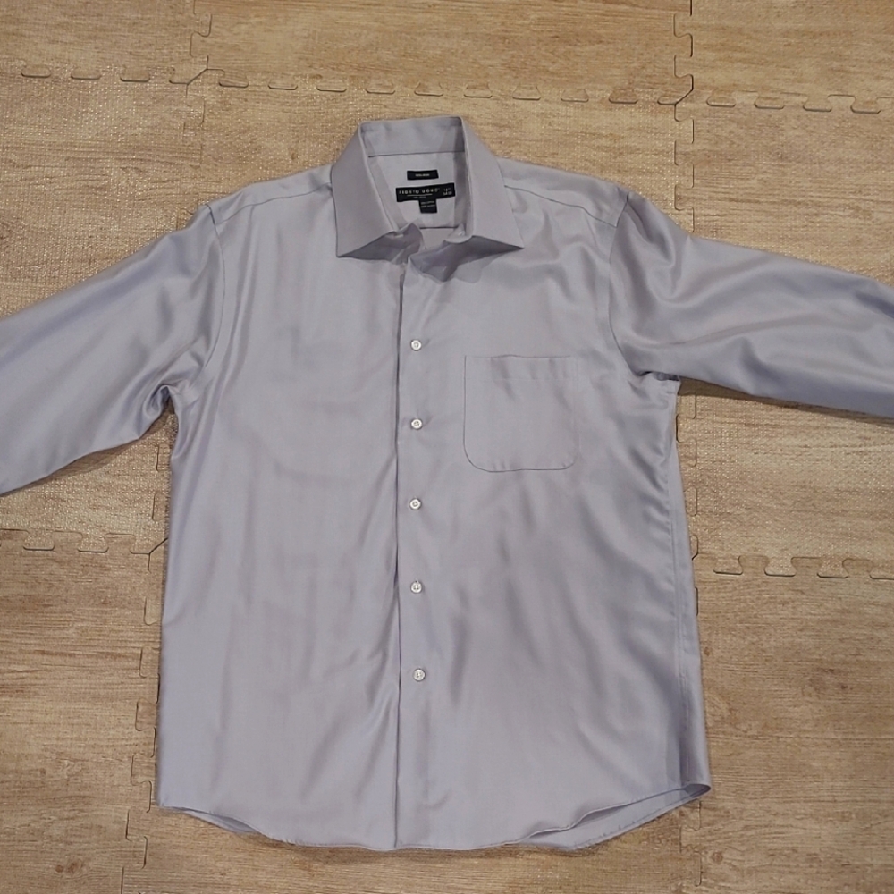 Men's Dress Shirt, Shiny Gray Pronto Uomo